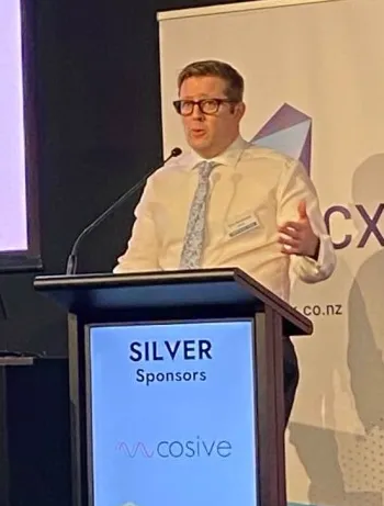Terry MacDonald presenting at a security conference